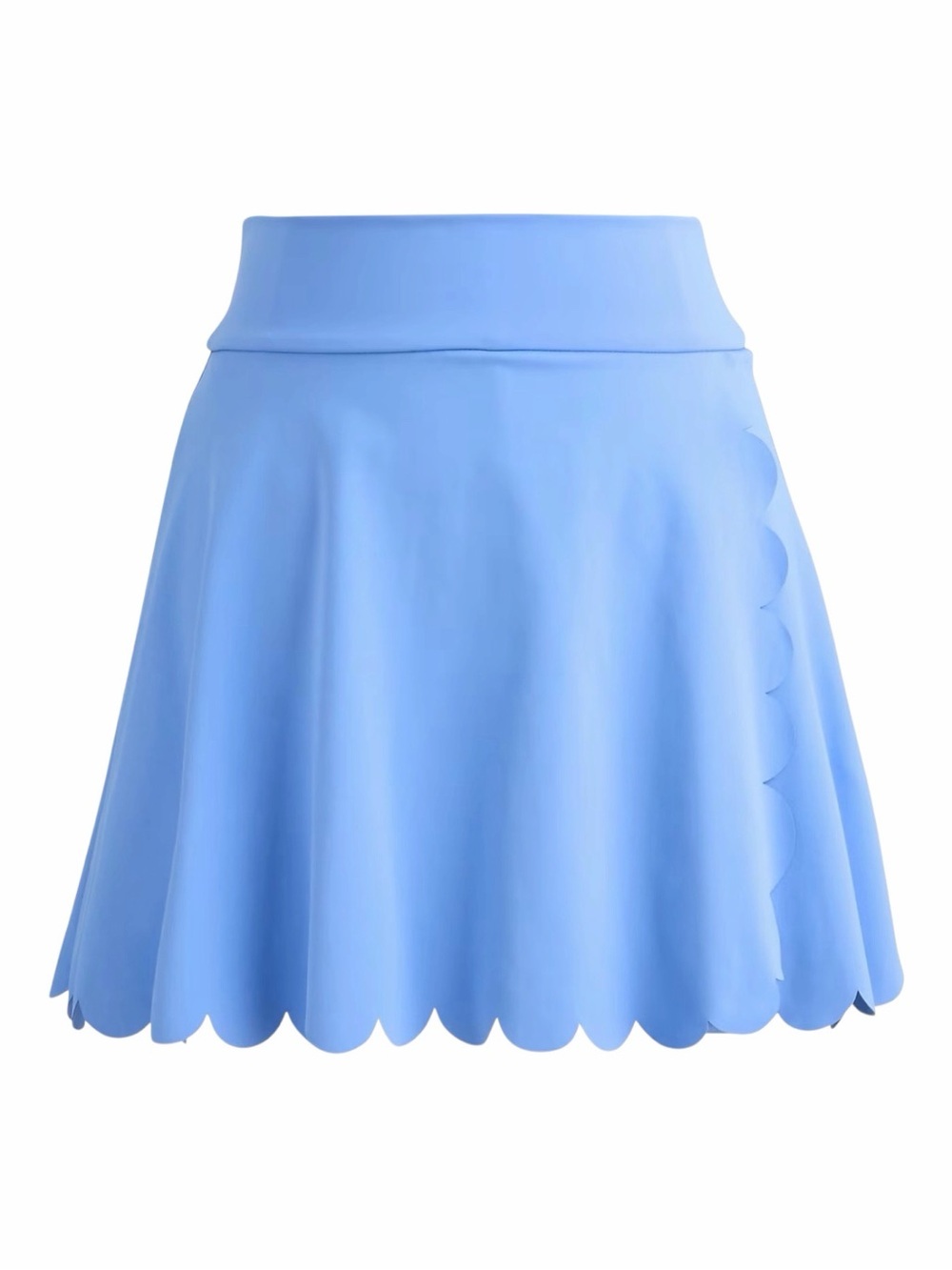 NWT! J. Crew Dusty Peri Scallop-Trim Active Skort. Size Large.